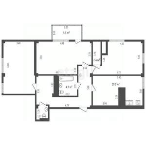 3-к квартира, вторичка, 110м2, 11/11 этаж