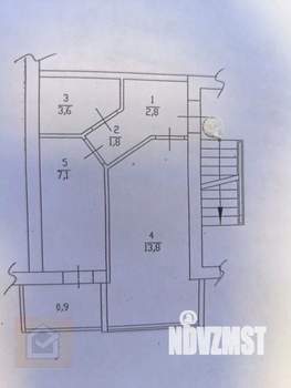 1-к квартира, вторичка, 30м2, 5/5 этаж