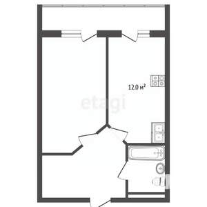 1-к квартира, вторичка, 41м2, 7/10 этаж