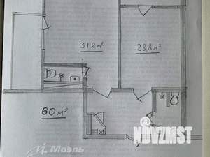 2-к квартира, вторичка, 60м2, 9/9 этаж