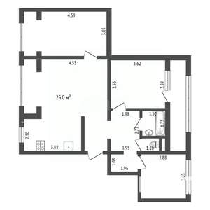 4-к квартира, вторичка, 76м2, 1/10 этаж