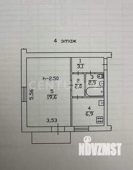 1-к квартира, вторичка, 36м2, 4/5 этаж