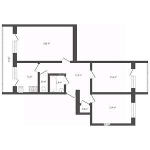 3-к квартира, вторичка, 69м2, 3/5 этаж