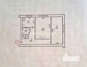 2-к квартира, вторичка, 44м2, 1/5 этаж