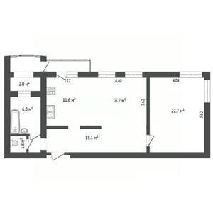 2-к квартира, вторичка, 80м2, 5/6 этаж