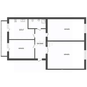 3-к квартира, вторичка, 79м2, 2/4 этаж