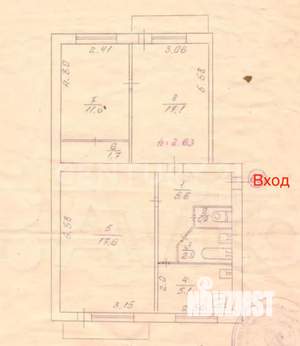 3-к квартира, вторичка, 66м2, 3/5 этаж