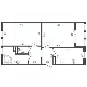 2-к квартира, вторичка, 60м2, 7/10 этаж