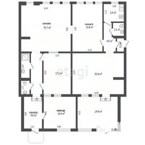 6-к квартира, вторичка, 179м2, 1/10 этаж