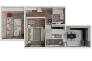 2-к квартира, вторичка, 65м2, 3/10 этаж