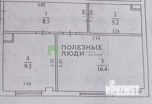 1-к квартира, вторичка, 40м2, 1/3 этаж