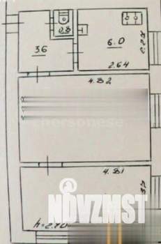 3-к квартира, вторичка, 64м2, 3/3 этаж