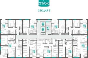 1-к квартира, вторичка, 42м2, 7/12 этаж