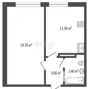 1-к квартира, вторичка, 36м2, 4/9 этаж