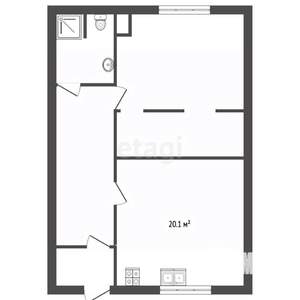 2-к квартира, вторичка, 64м2, 1/3 этаж