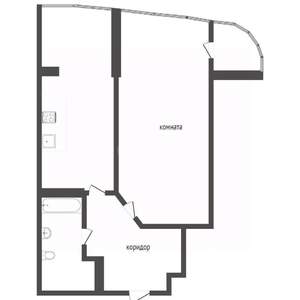 1-к квартира, вторичка, 44м2, 2/17 этаж