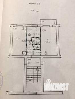 2-к квартира, вторичка, 44м2, 4/5 этаж