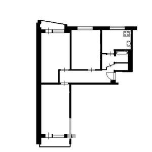 3-к квартира, вторичка, 64м2, 5/5 этаж