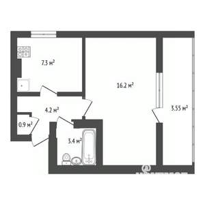 1-к квартира, вторичка, 35м2, 9/9 этаж