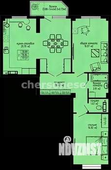 3-к квартира, вторичка, 76м2, 9/10 этаж