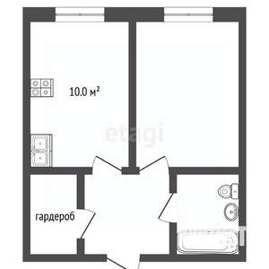 1-к квартира, вторичка, 37м2, 3/10 этаж