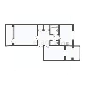 2-к квартира, вторичка, 55м2, 5/5 этаж