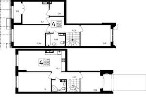 4-к квартира, строящийся дом, 118м2, 1/9 этаж
