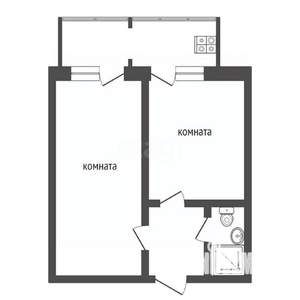 2-к квартира, вторичка, 44м2, 2/5 этаж