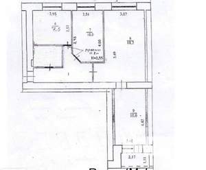 3-к квартира, вторичка, 56м2, 3/5 этаж