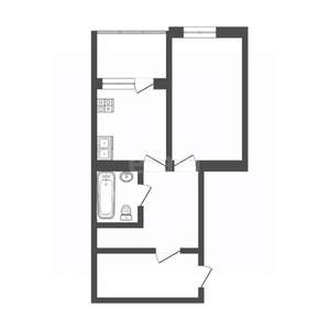 1-к квартира, вторичка, 42м2, 9/9 этаж