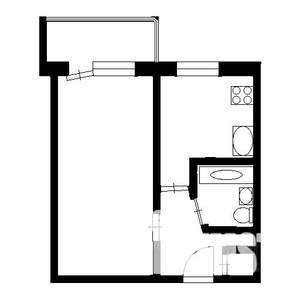 1-к квартира, вторичка, 30м2, 2/5 этаж