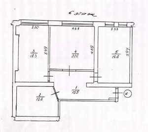 3-к квартира, вторичка, 89м2, 6/6 этаж