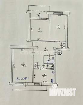 3-к квартира, вторичка, 72м2, 5/5 этаж