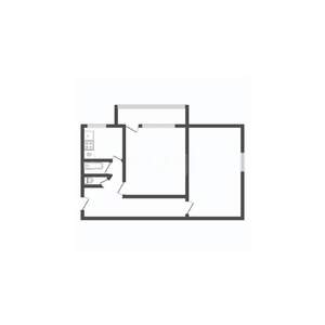 2-к квартира, вторичка, 45м2, 1/4 этаж