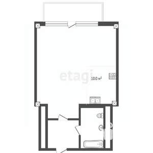 Студия квартира, вторичка, 46м2, 3/7 этаж