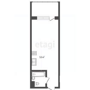 Студия квартира, вторичка, 28м2, 1/9 этаж