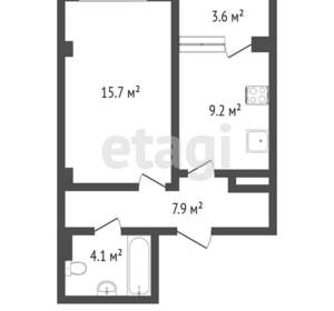 1-к квартира, вторичка, 37м2, 4/8 этаж