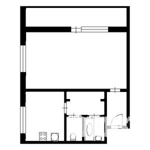 1-к квартира, вторичка, 30м2, 5/5 этаж