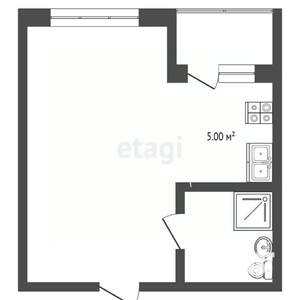 Студия квартира, вторичка, 57м2, 1/4 этаж