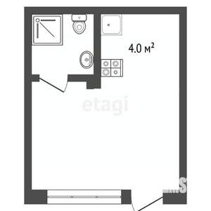 Студия квартира, вторичка, 34м2, 1/3 этаж