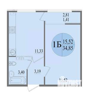 1-к квартира, вторичка, 35м2, 5/10 этаж