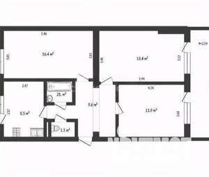 4-к квартира, вторичка, 100м2, 1/5 этаж