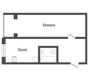 1-к квартира, вторичка, 30м2, 5/5 этаж