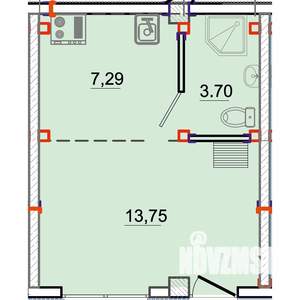 1-к квартира, вторичка, 25м2, 1/3 этаж