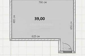 Студия квартира, вторичка, 39м2, 1/5 этаж