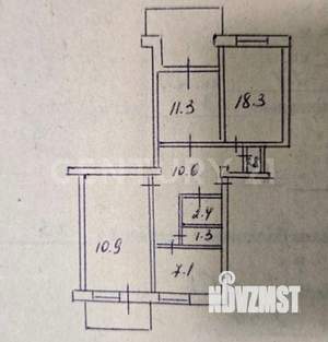 3-к квартира, вторичка, 67м2, 3/5 этаж