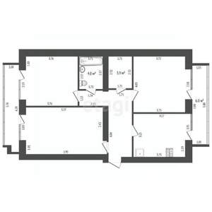 3-к квартира, вторичка, 82м2, 5/7 этаж