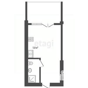 Студия квартира, вторичка, 25м2, 3/4 этаж