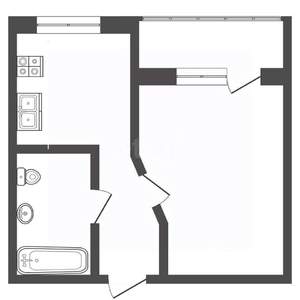 1-к квартира, вторичка, 22м2, 3/5 этаж