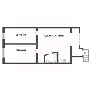 3-к квартира, вторичка, 68м2, 1/5 этаж